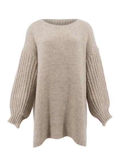 casual puff sleeve sweater