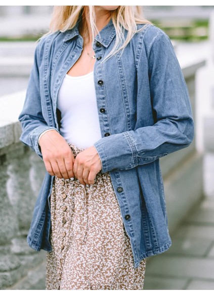 Casual simple versatile denim jacket