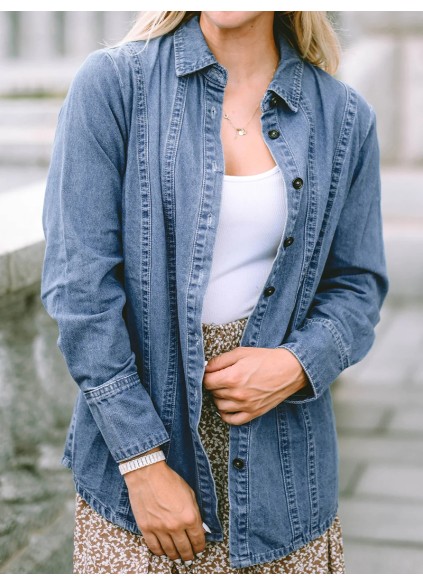 Casual simple versatile denim jacket