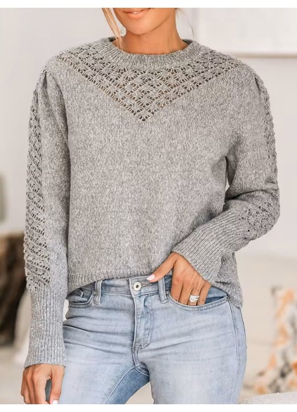 Charcoal Cutout Fitted Sweater