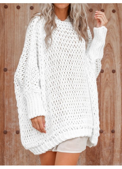 Knit crew neck sweater