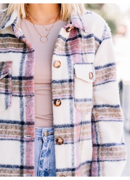 Pink Plaid Shacket