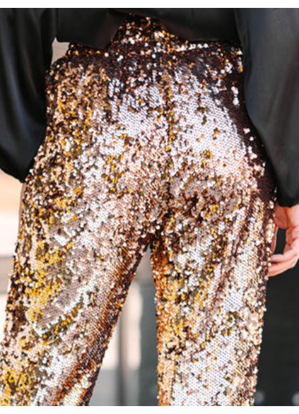 Copper color Sequin Joggers