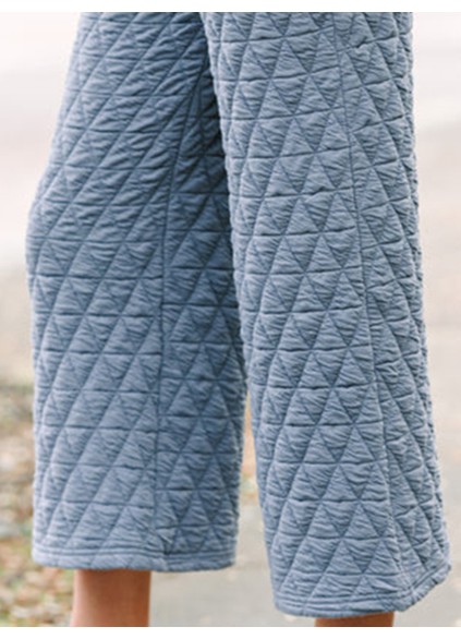 Denim Blue Quilted Pants