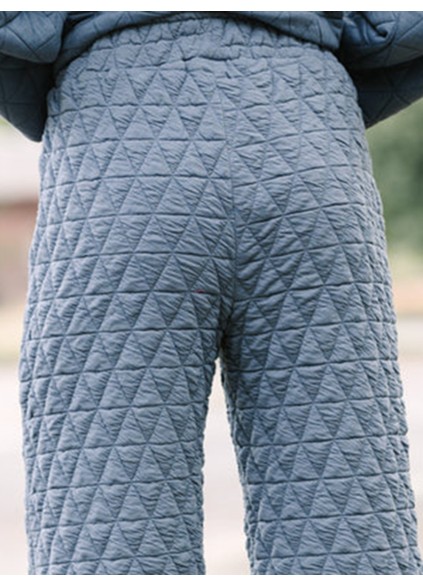 Denim Blue Quilted Pants