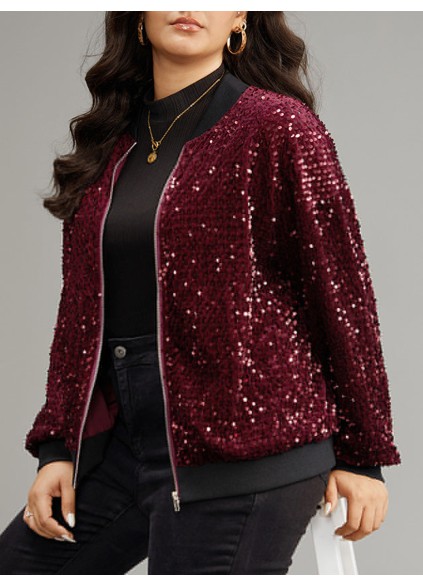 Elegant Burgundy beaded coat