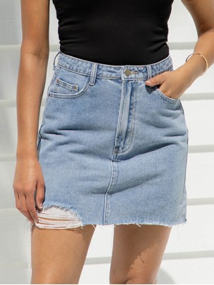 Fashion denim short skirt