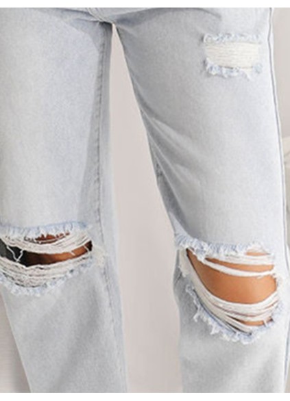 Fashion distressed denim pants