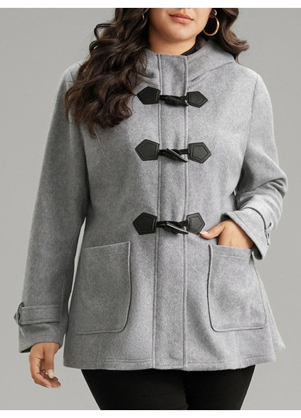 Gray horn button jacket