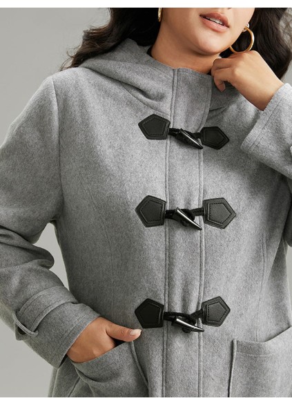 Gray horn button jacket