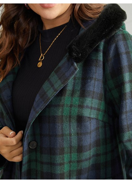 Green plaid coat