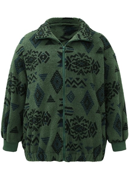 Green vintage print jacket