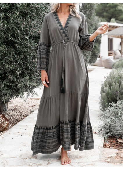 Holiday style long sleeved dress