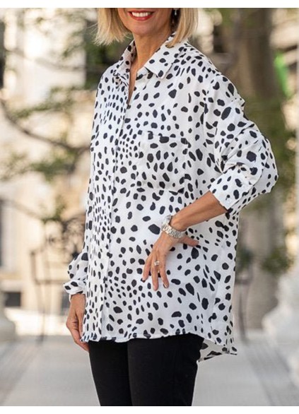 Ivory Panther Pattern Shirt