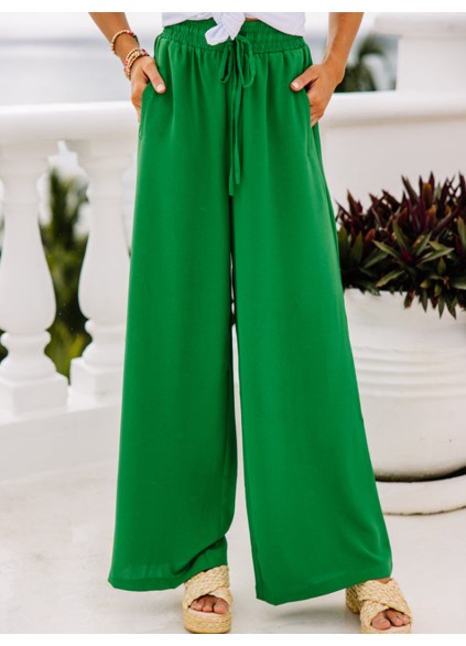 Green Wide Leg Pants