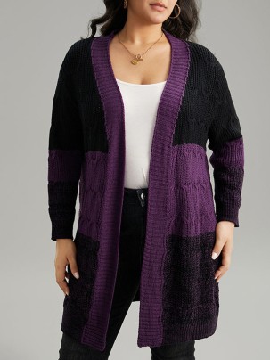 Large sweater cardigan coat