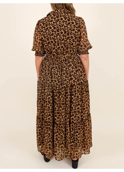 Leopard patterned long dress