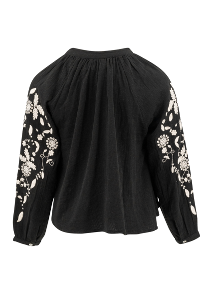 long sleeve embroidered shirt