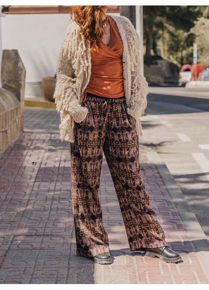 Loose Print Casual Breeze Trousers