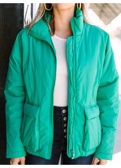 Green Puffer Jacket