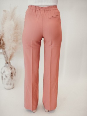 Pink straight suit pants