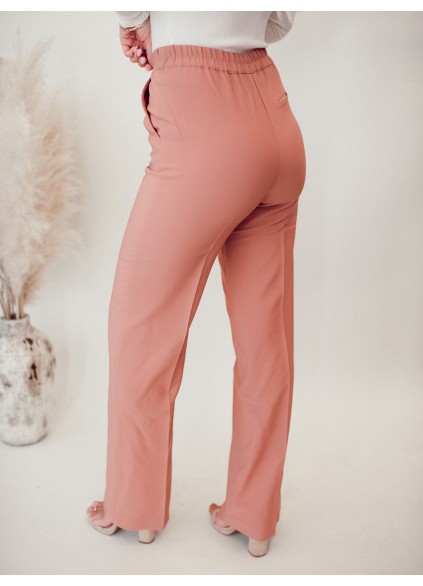 Pink straight suit pants