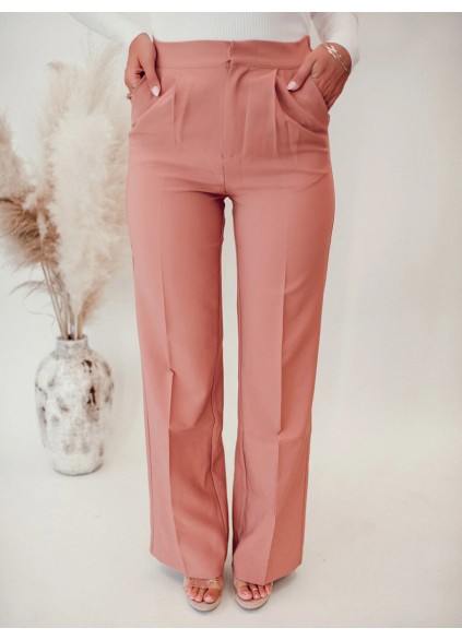 Pink straight suit pants