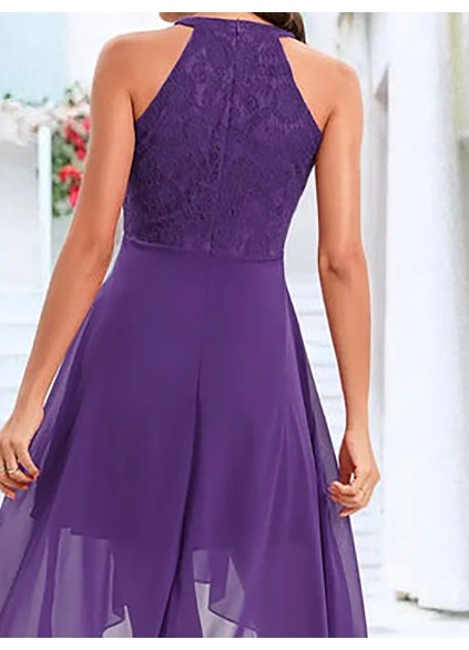 Purple lace elegant dress