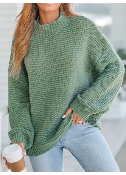 Ribbed turtleneck sweater