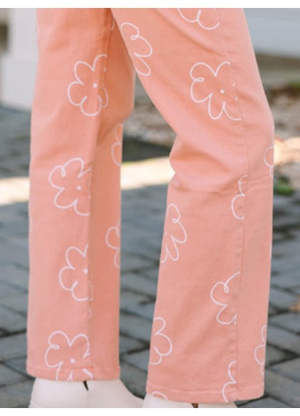 Pink Floral Pants