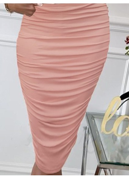 Sexy off-shoulder solid color midi dress