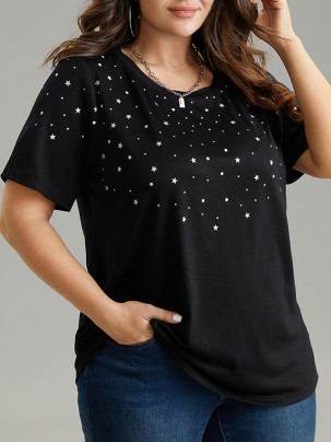 Short sleeve hot gold T-shirt top