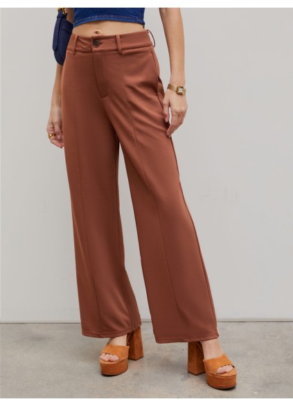 Solid Wide Leg Trousers