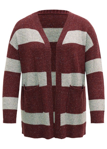 Striped sweater cardigan for women