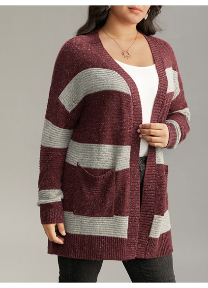 Striped sweater cardigan for women