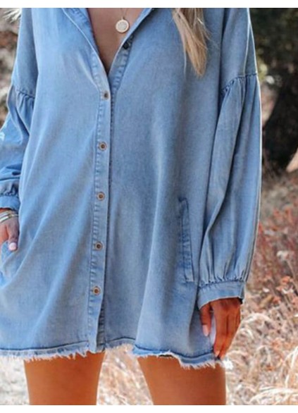 Women Casual Elegant Denim Dress