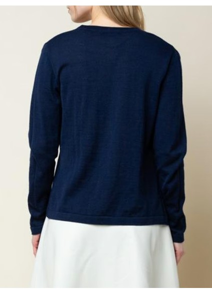 Women's blue elegant knitted sweater