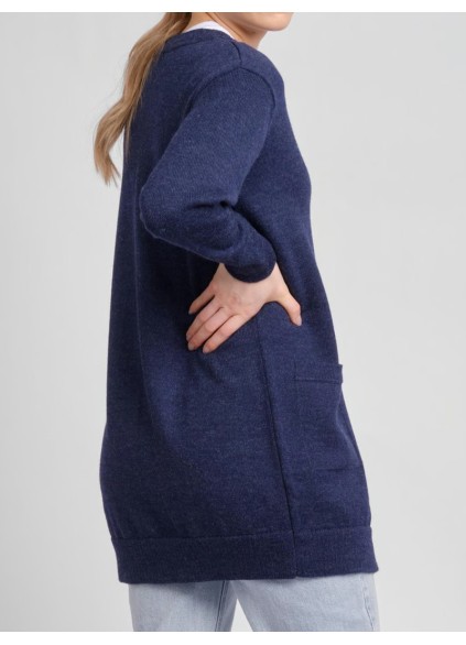 Women's blue elegant knitted sweater