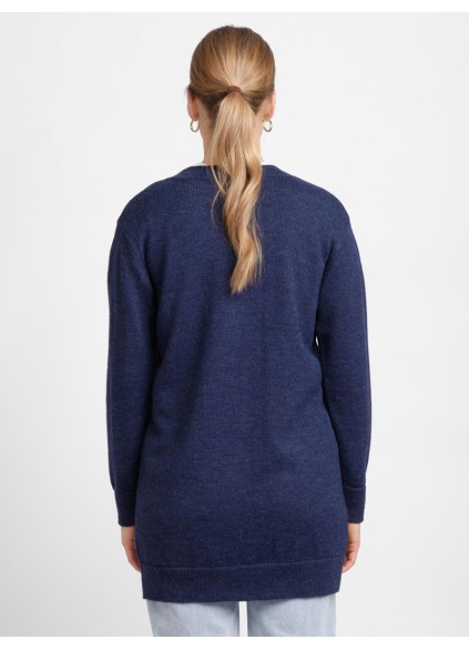 Women's blue elegant knitted sweater