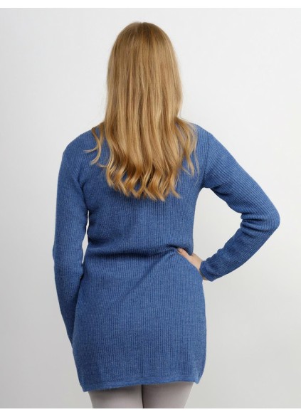 Women's blue elegant knitted sweater