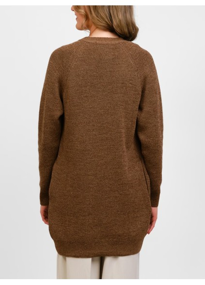 Women's brown elegant knitted sweater