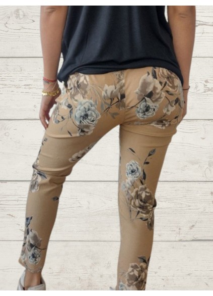 Women's Casual Print Elastic Rope Trousers