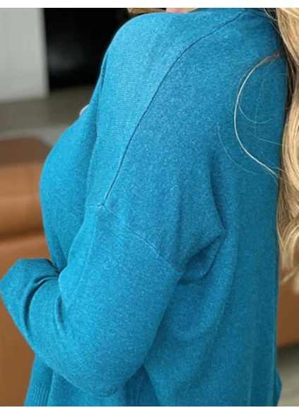 Women's Casual Solid Color Long Sleeve Sweater