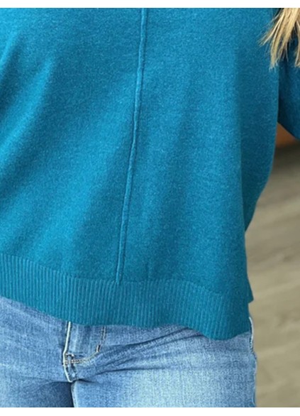 Women's Casual Solid Color Long Sleeve Sweater