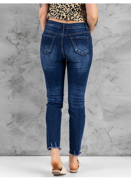 Women's casual solid color skinny jeans