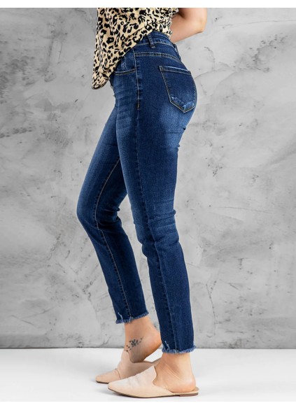 Women's casual solid color skinny jeans