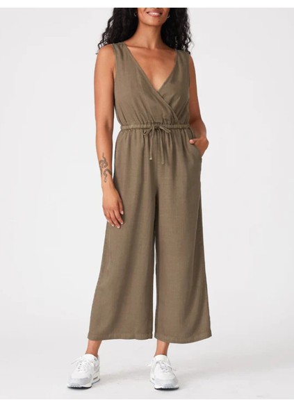 Women's casual V-neck jumpsuit