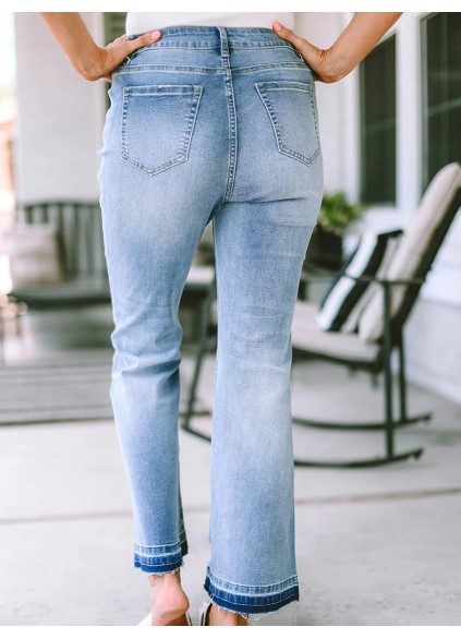 Women's Casual Washed Flared Jeans