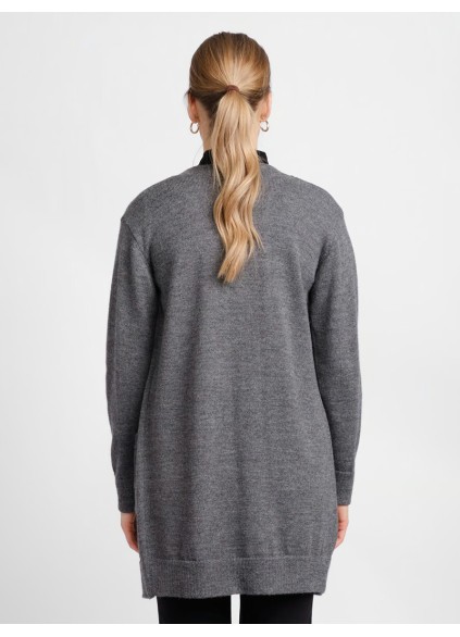 Women's gray elegant knitted sweater