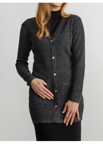 Women's grey elegant knitted sweater